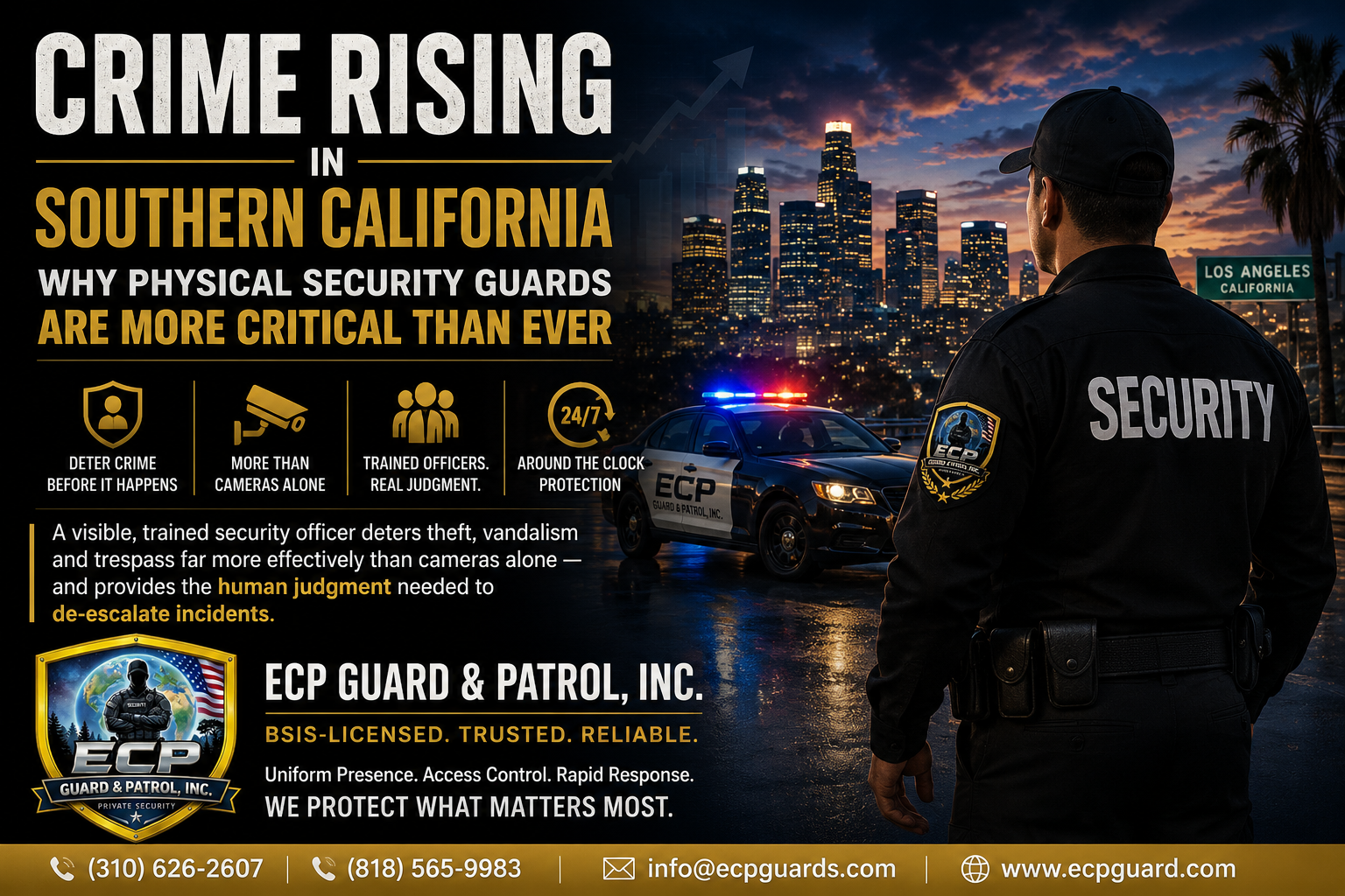 Crime Rising in Southern California — Why Physical Security Guards Are More Critical Than Ever